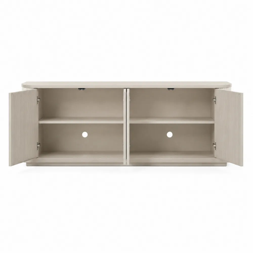 Szafka RTV z drewna sosnowego beżowa 120x40x50cm