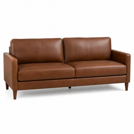 Sofa skórzana brązowa 3-osobowa