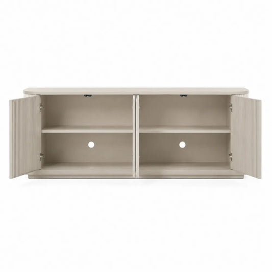 Szafka RTV z drewna sosnowego beżowa 120x40x50cm