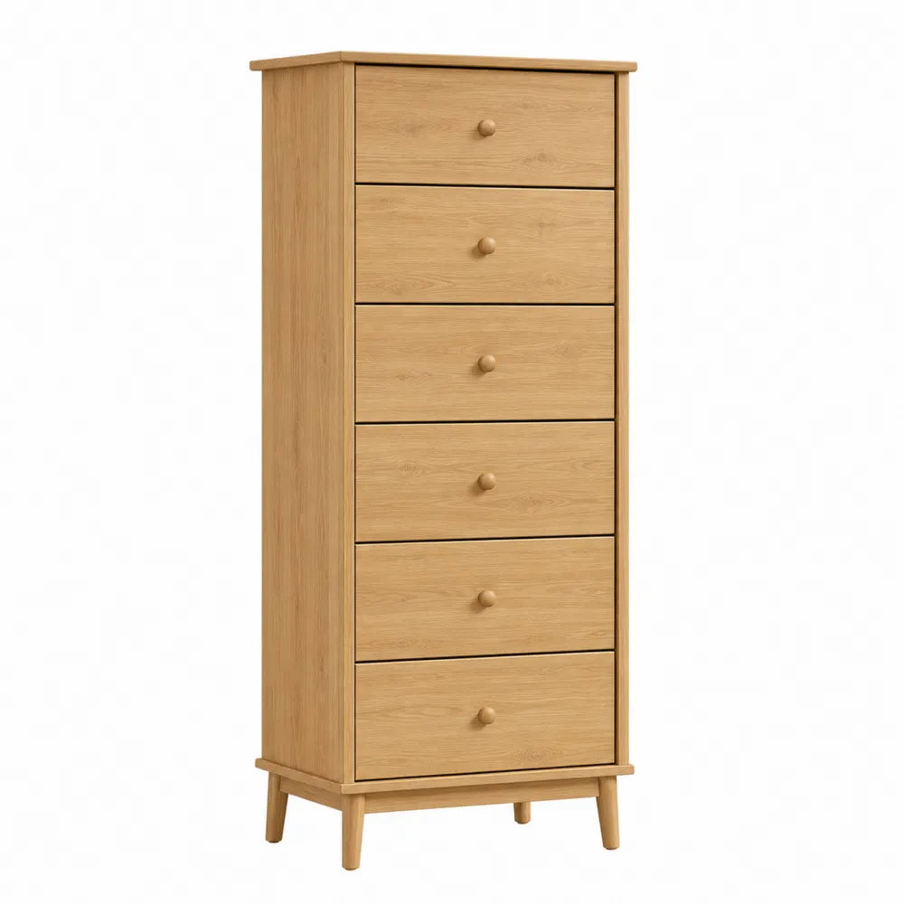 Komoda drewniana 6 szuflad 180x60x40 cm