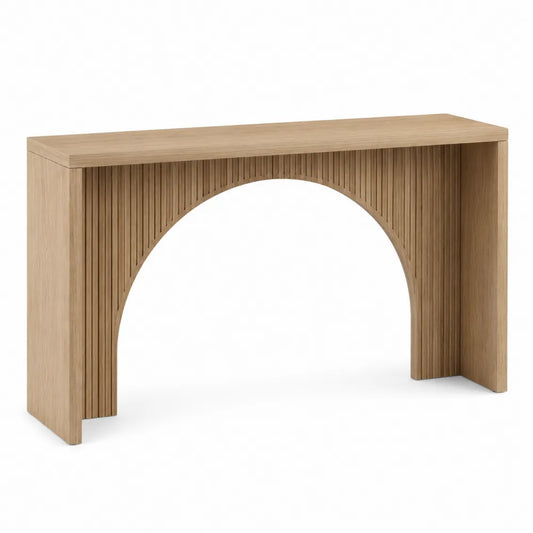Konsola z MDF z Okleiną Drewnianą 120x30x75 cm