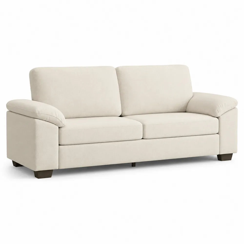 Sofa trzyosobowa, tkanina, beżowy, 225x90x85 cm